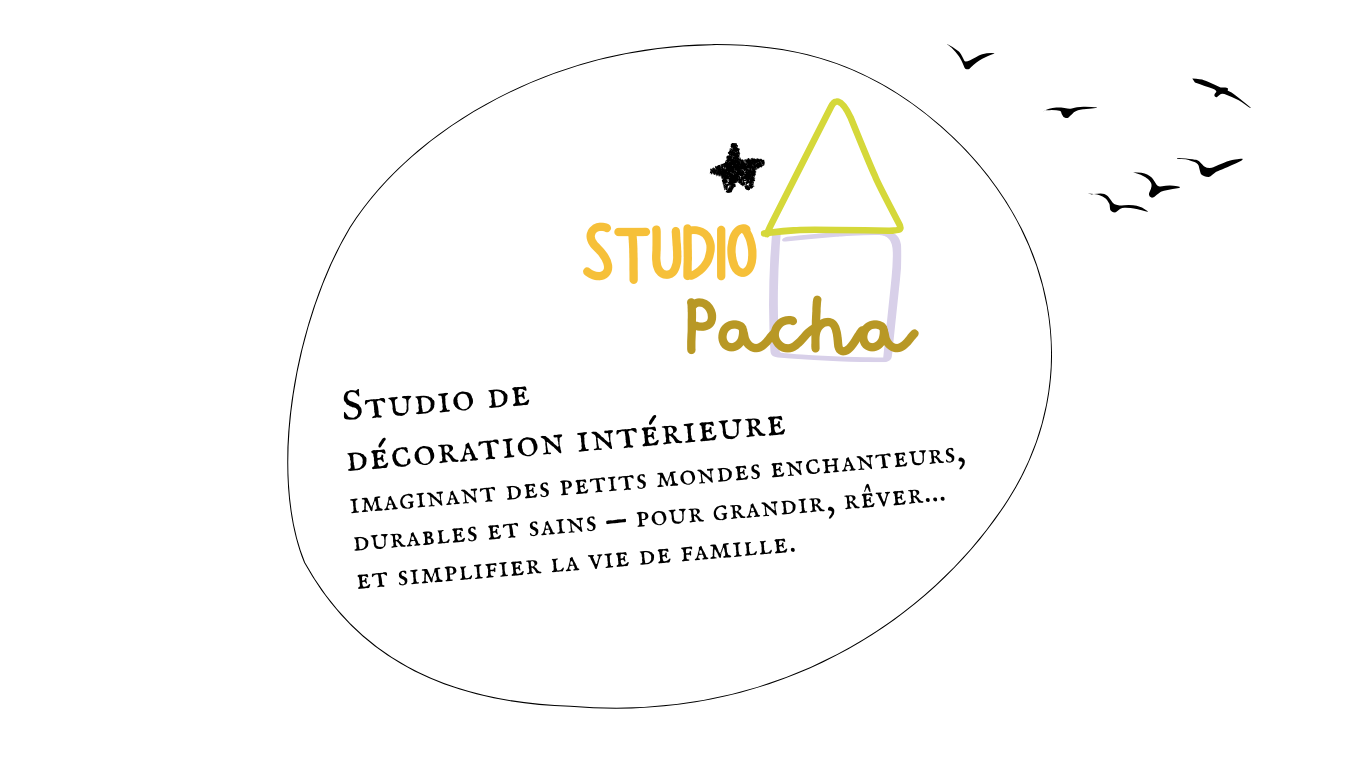 Logo Studio Pacha, studio de décoration intérieure pour enfants et familles.